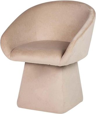 Adda Home Butaca beige de terciopelo 63x65x72cm