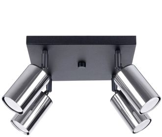 Sollux Lighting Design Deckenlampe Winx 4-Flammig (quadratisch), Chrom