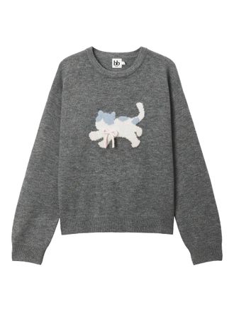 B+ab appliqu&eacute; sweater - Grey