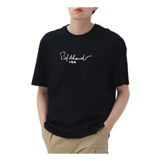 Fila Casual Sports Breathable Knit Round Neck Short Sleeve Black F11M118102F-BK