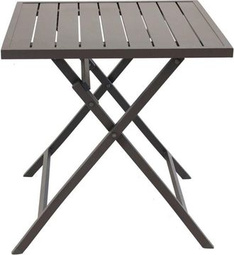 Milani Home Milani Home - abelus - tavolo da giardino quadrato pieghevole salvaspazio in alluminio