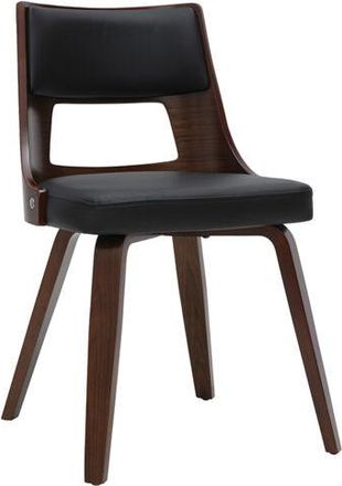Miliboo Silla Vintage Negra Y Madera Oscura Garbo