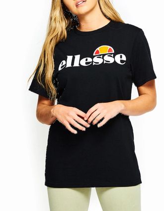 Ellesse Womens Albany T-Shirt - Anthracite - Black/Grey - Size: 12