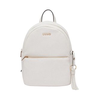 Liu Jo Backpacks, female, Beige, Size: ONE SIZE Zaino medio con charm