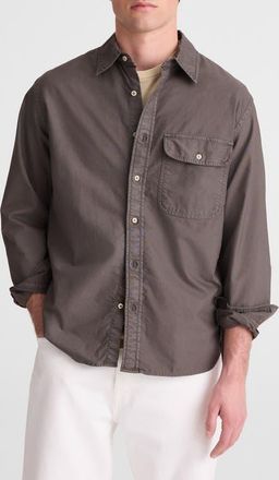 Madewell Allday Single Pocket Oxford Shirt in Pelican Green at Nordstrom, Size Xx-Large