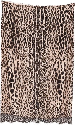 Tom Ford Leopard-Print Lace Skirt - Womens - Viscose/Polyamide/Elastane/Silk