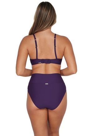 Sunsets Hannah High Waist Bikini Swim Bottoms in Paradise Plum at Nordstrom, Size X-Large