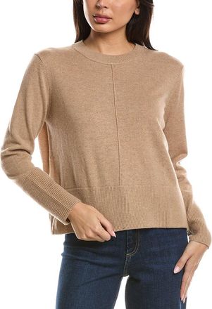 Fort&eacute; Cashmere Exposed Seam Crewneck 100% Cashmere Sweater