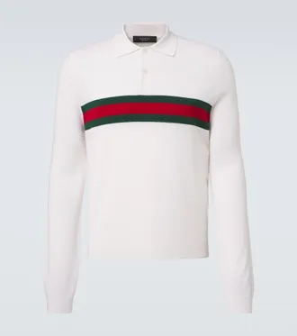 Gucci Polo de cachemir con Web