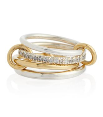 Spinelli Kilcollin Nimbus 18kt gold and sterling silver ring with diamonds