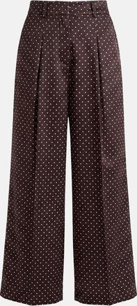 La Redoute Collections Wijdvallende broek met stippen, satijn