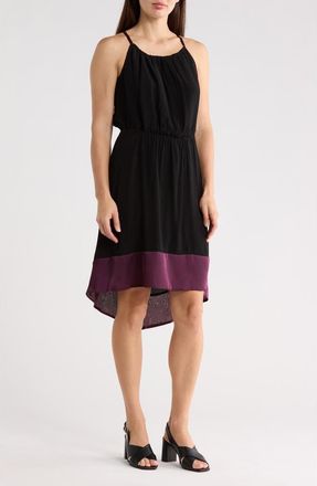 Matty M Colorblock Halter Dress in Black at Nordstrom Rack, Size X-Small