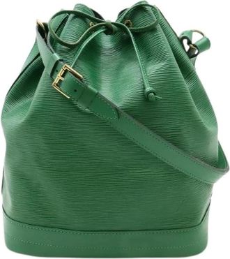 Louis Vuitton Pre-owned Epi Drawstring Bag - Dames - Vintage Tas - Groen - ONE Size - Leer - Vintage