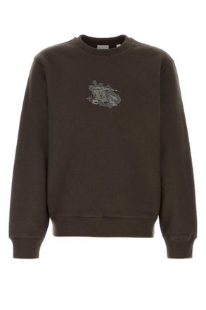 Burberry Mens Brown Cotton Blend Sweatshirt - Dark Brown - Size Small