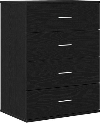 vidaXL Vitrina Roble negro 60 x 39 x 80 cm Madera contrachapada Vidaxl