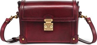 OLD TREND Azalea Genuine Leather Vintage Case Crossbody in Maroon at Nordstrom