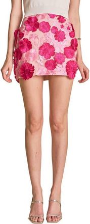 endless rose Floral Embroidered Miniskirt in Pink at Nordstrom, Size Medium