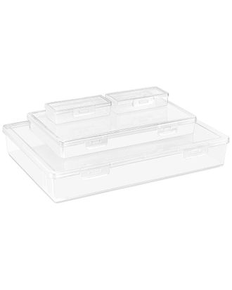 Sorbus 4pc Stackable Document & Paper Storage Box Set