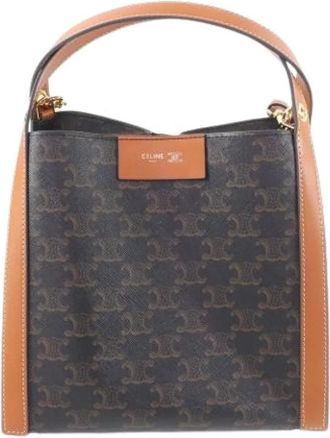 Celine Pre-owned Bucket Bags, female, Multicolor, Size: ONE SIZE Pre-owned Vintage Canvas Bucket Bag