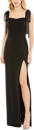 Mac Duggal Tie Strap Slit Gown