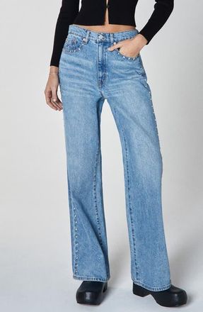 Unpublished Jolene Studded Pocket High Waist Flare Leg Jeans in La Brea at Nordstrom, Size 24