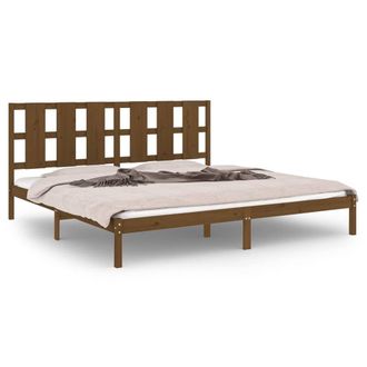 Berkfield Home Bed Frame Honey Brown Solid Wood Pine 200x200 cm