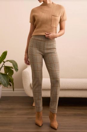 Tribal Pull On Ankle Pants In Ice Latte