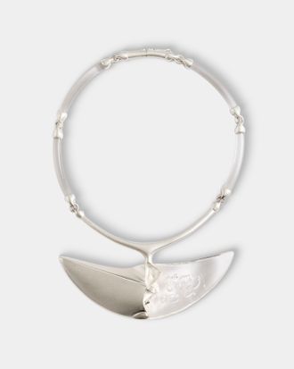 Mahnaz Collection Womens Vintage 1960 Bj&ouml;rn Weckstr&ouml;m for Lapponia Finnish Silver and Resin Collar Necklace