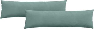 vidaXL Cojines De Sof&aacute; 2 Pcs Verde Mar 145 X 40 Cm Tela De Pana Vidaxl