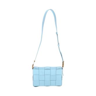 Bottega Veneta Pre-owned Shoulder Bags, female, Blue, Size: ONE SIZE Pre-owned Leather shoulder-bags