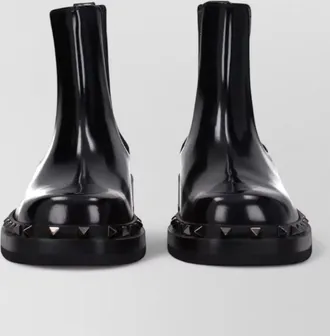 Valentino Garavani leather studded ankle boots