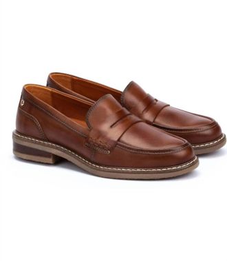 Pikolinos Womens Aldaya Flat Moccasins In Cuero