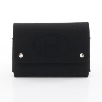Herm&egrave;s Black Felt Pouch (Pre-Owned)