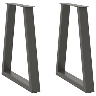 Berkfield Home Coffee Table Legs V-Shape 2 pcs Anthracite 50x(72-73) cm Steel in Black