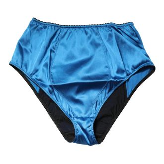 Dolce & Gabbana Bottoms, female, Blue, Size: S High Waist Girdle Panty
