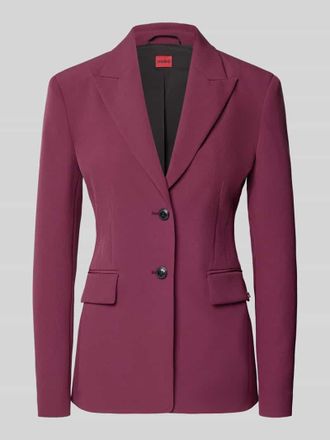 HUGO BOSS Regular Fit Blazer mit steigendem Reverskragen Modell ASMALLA-1 in Bordeaux, Gr&ouml;&szlig;e 36