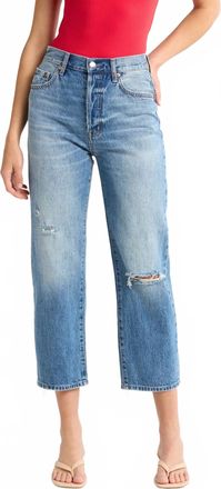 Pistola Denim Cassie Crop High Rise Straight Crop Jeans In Honor Distressed