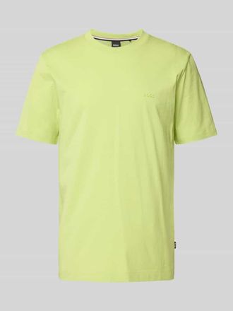 HUGO BOSS T-Shirt mit Label-Print Modell Thompson in Neon Gruen, Gr&ouml;&szlig;e XL