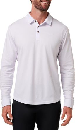 Travis Mathew The Zinna 2.0 Long Sleeve Polo in White at Nordstrom, Size Xx-Large