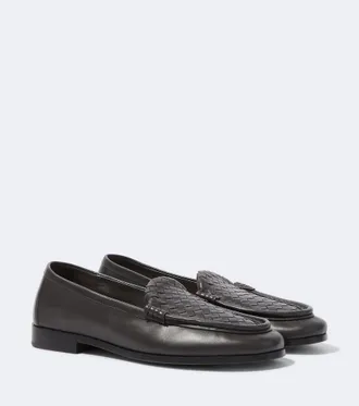 Bottega Veneta Mocasines Silenzio de piel Intrecciato