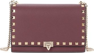 Tiffany & Fred Studded Fold-Over Leather Clutch