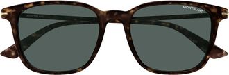 Montblanc Sunglasses Mb0338 S 002 Havana/Green Men