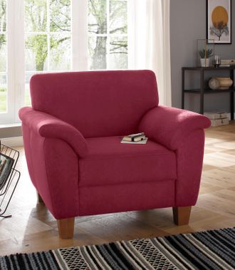 HOME AFFAIRE Sessel »Alta« mit Federkern und Kontrastnaht, Füsse Buche eichefarben