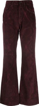 Amish Pantaloni con stampa - Rosso