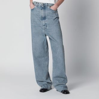 Maison Margiela Wide-leg jeans in cotton in ice blue