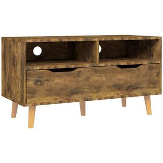 vidaXL vidaXL Mobile Porta TV Rovere Fumo 90x40x48,5 cm Legno Multistrato