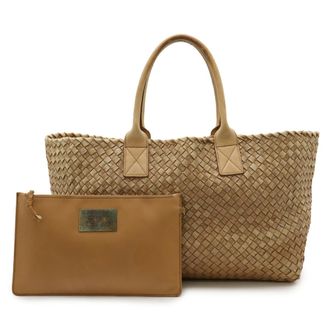 Bottega Veneta Beige Leather Pouch Tote Bag (Pre-Owned)