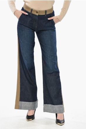 True Royal Palazzo Jeans KENDALL with Contrast Details size 38