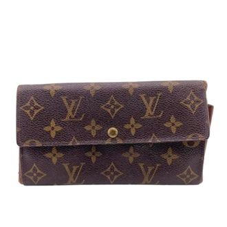 Louis Vuitton Vintage, unisex, Bruin, ONE Size, Pre-owned Vintage Canvas Portemonnee