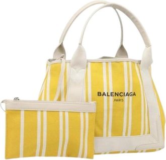 Balenciaga Pre-owned Vintage Tote Bag - Dames - Vintage Shopper - Geel - ONE Size - Leer - Vintage